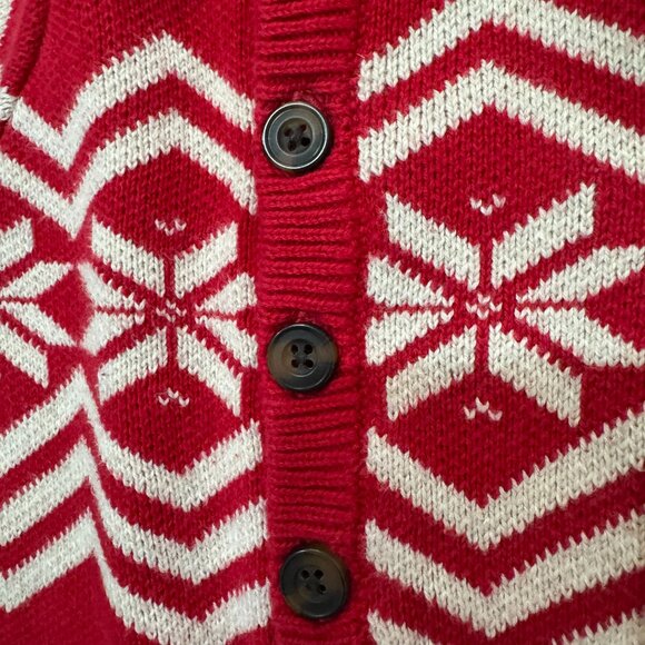 Hanna Andersson Baby Holiday Fair Isle Romper In Combed Cotton Scandi 3-6 months - Picture 3 of 5